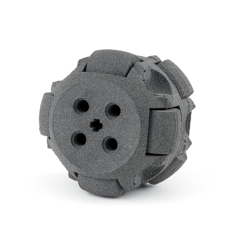 Die typische Auflösung eines SLS Teiles: rauhe aber detaillierte Oberfläche.