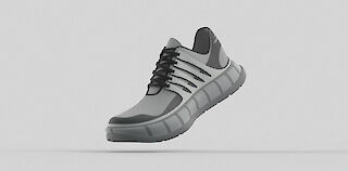 Ein Sneaker mit zeitgenössischem Look, welcher auf die Verwendung petrochemischer Materialien verzichtet.